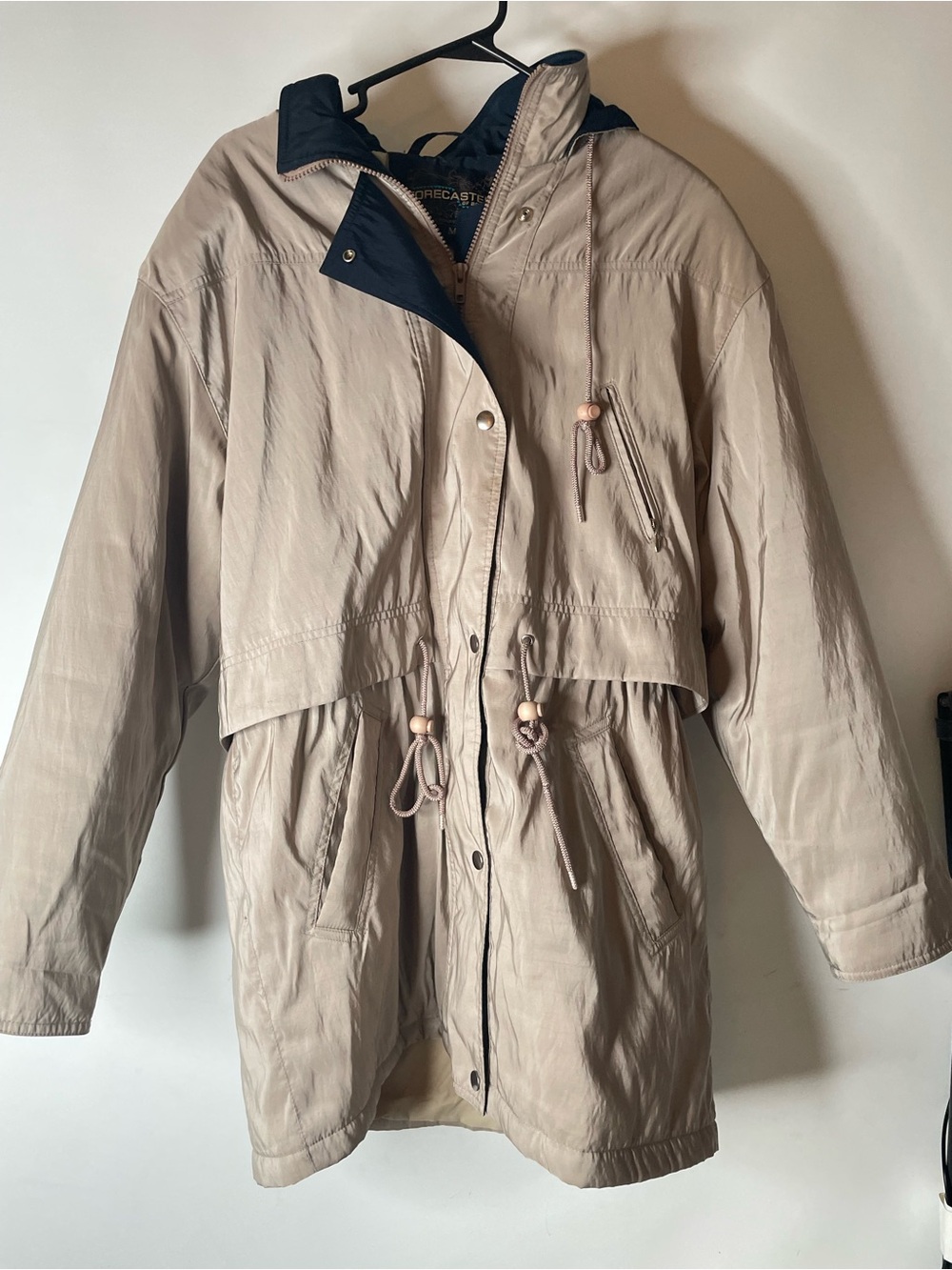 Vintage Forecaster If Boston Light Beige Women's Anorak Jacket - Size M